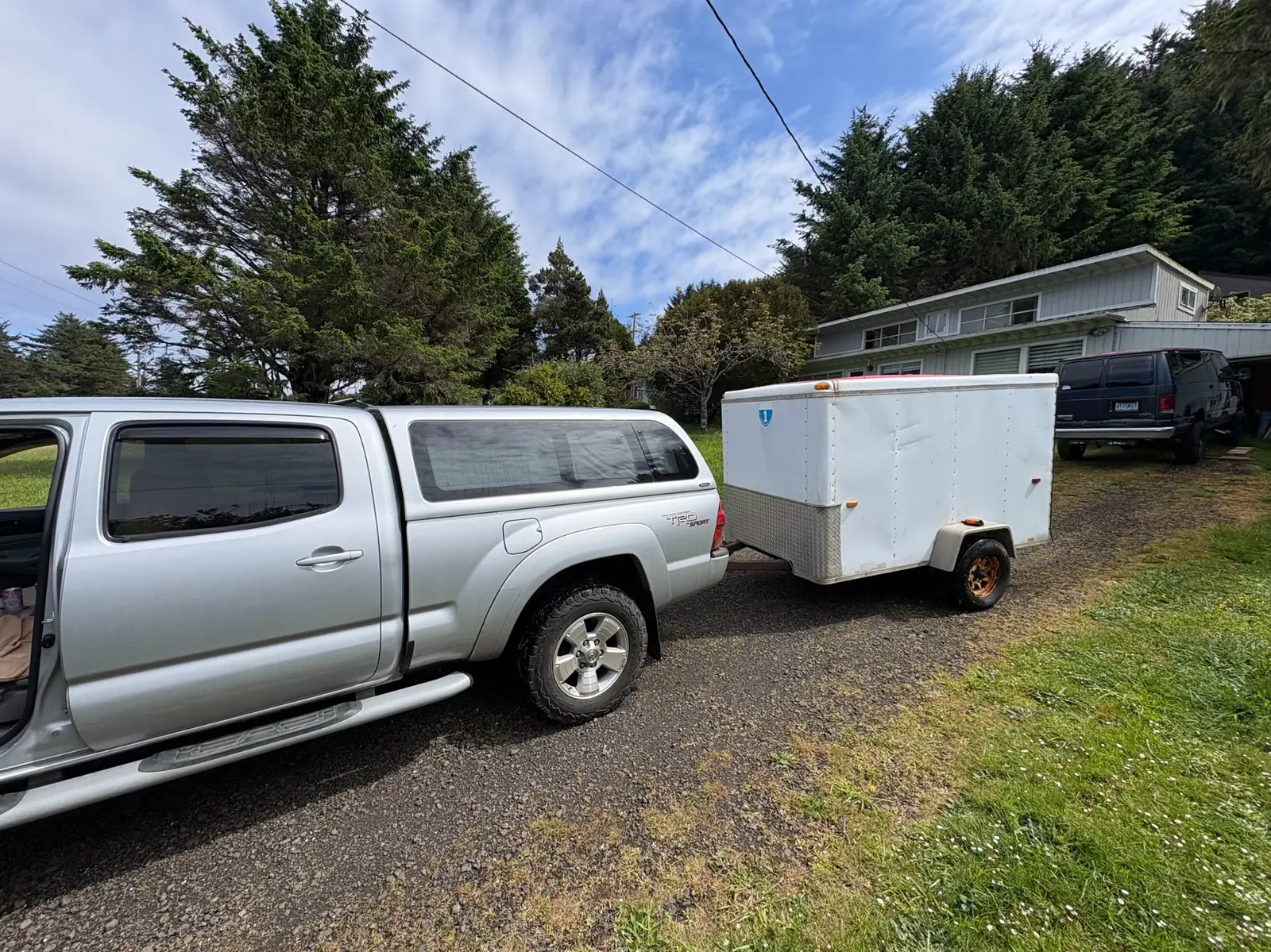 Work truck and enclosed project trailer